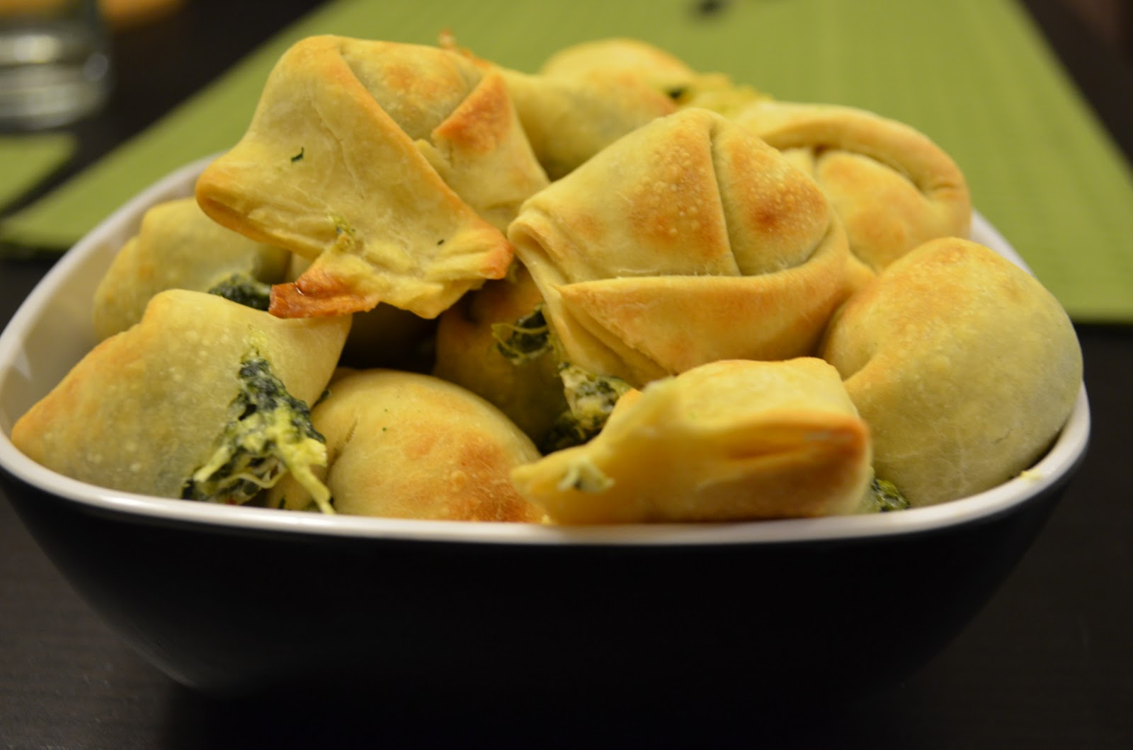 Two and a Dog Spinach and Cream Cheese Wontons