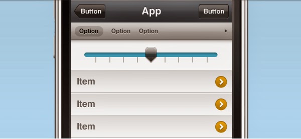 Iphone Interface with Slider Iphone Interface with Slider