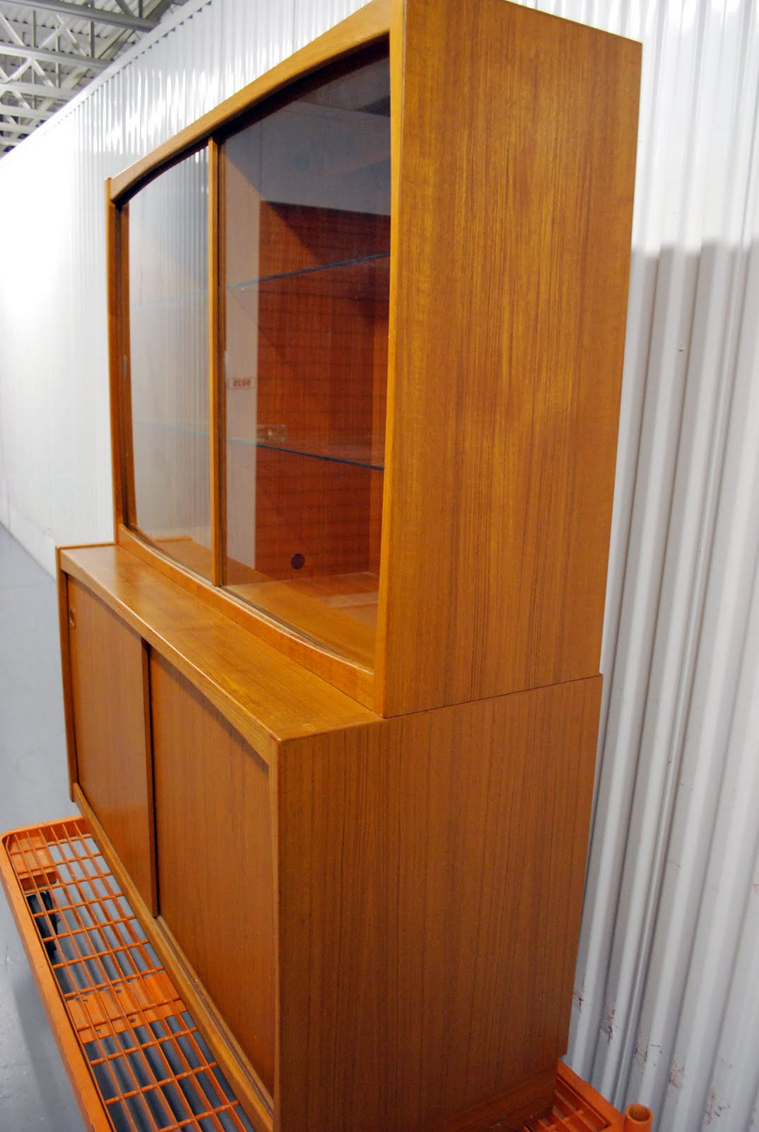 junk2funk Mid Century Danish Modern Teak China Hutch