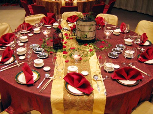 For table decorations buffet