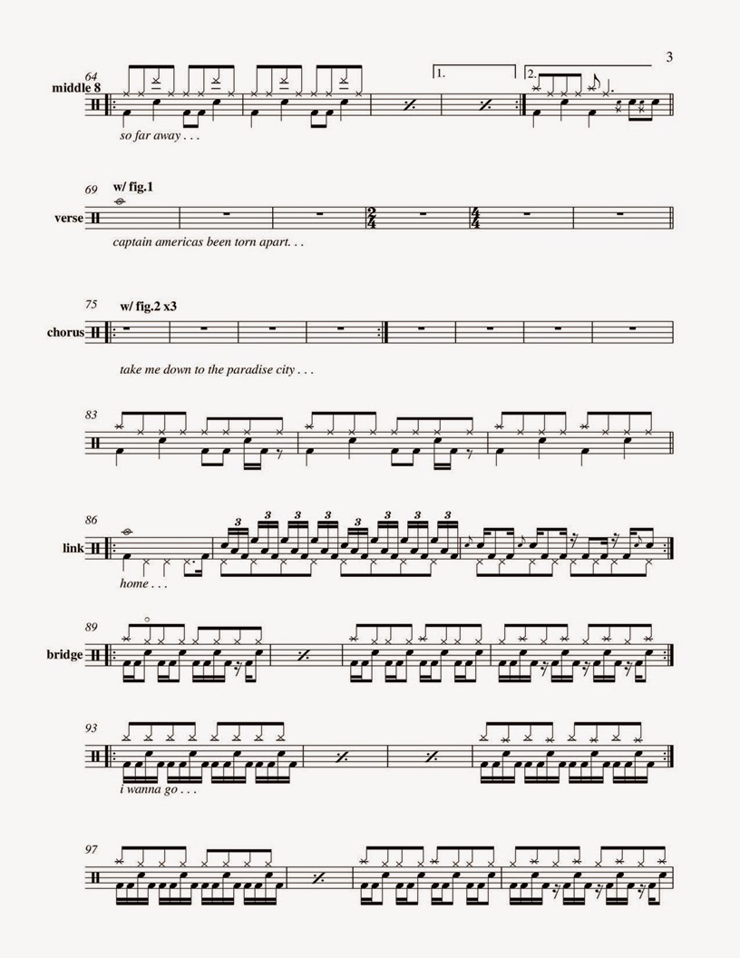 Paradise City Guns and Roses Partitura