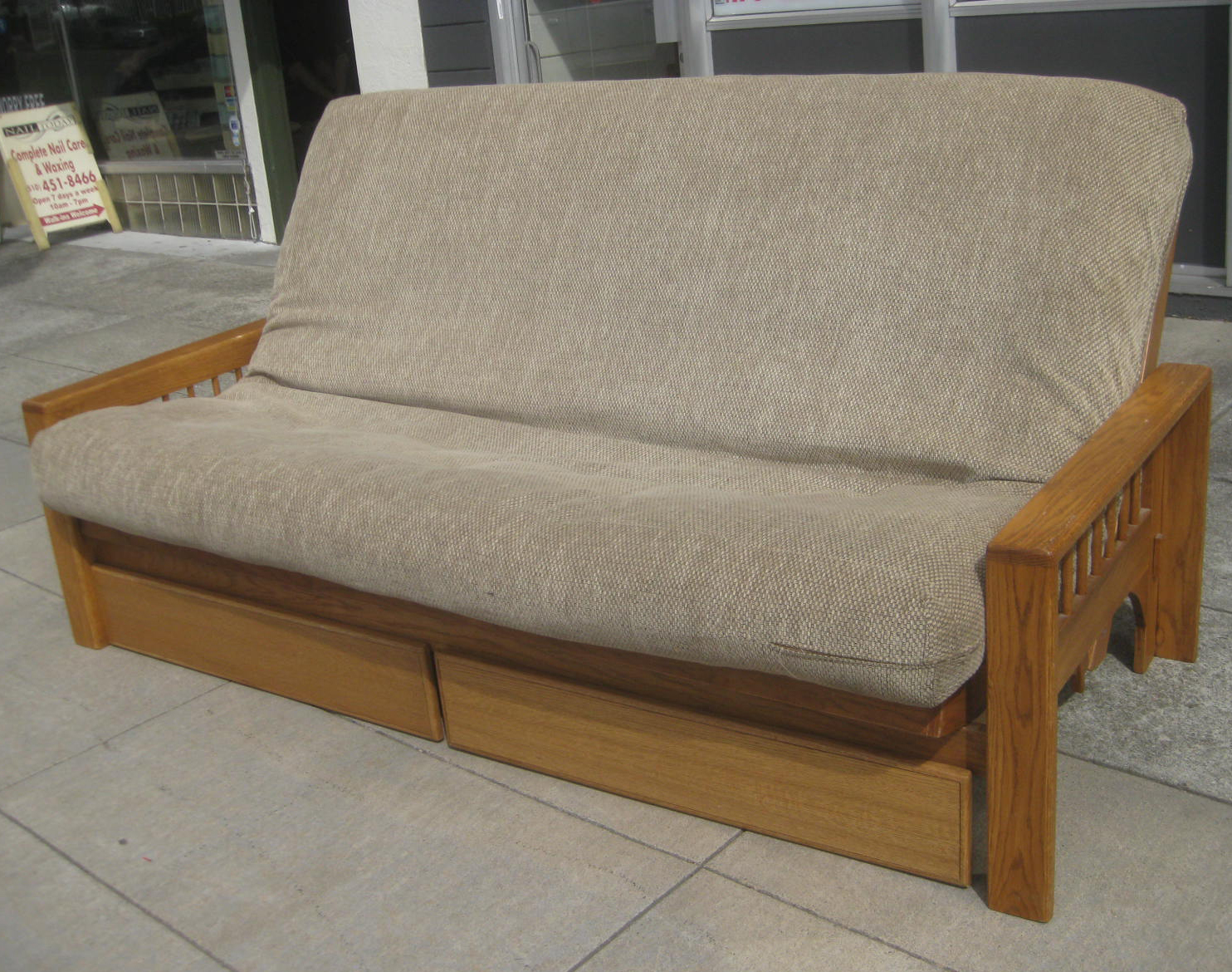 UHURU FURNITURE & COLLECTIBLES SOLD Futon and Frame with Storage