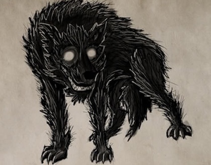 Lobos, perros, zorros y otros cánidos míticos, fabulosos y legendarios Black+dog+04