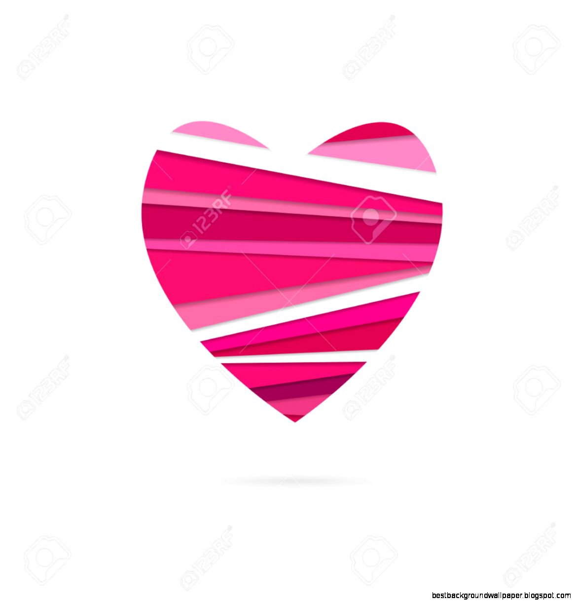 Stylized Of Paper Strips Heart Symbol Vector For Design Royalty Stylized Of Paper Strips Heart Symbol Vector For Design Royalty