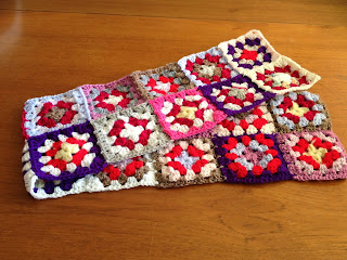 Granny square throw