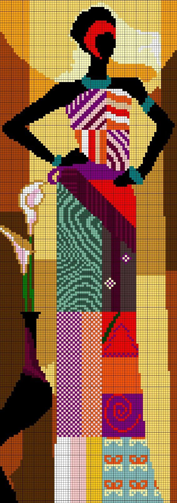 ergahandmade Cross stitch patterns African