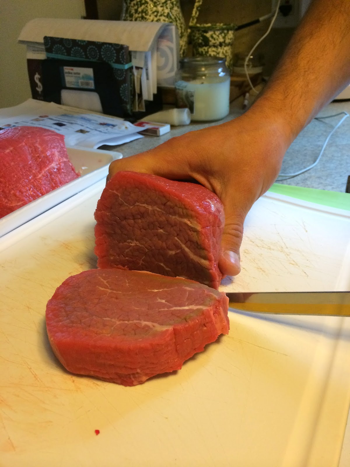 Shopping For Meat On A Budget A large piece of meat can be broken into smaller steaks