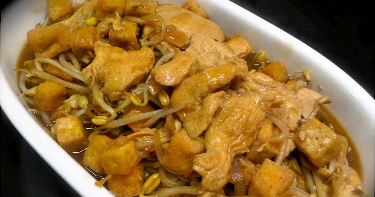 NFC Kitchen Chicken and Tofu in Oyster Sauce with Beans Sprout