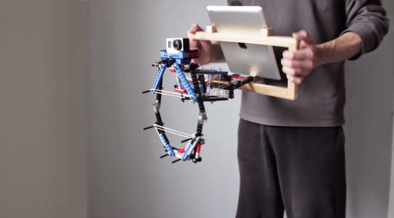 DIY camera stabilizer for your GoPro Lego, tape, elastic bands and a