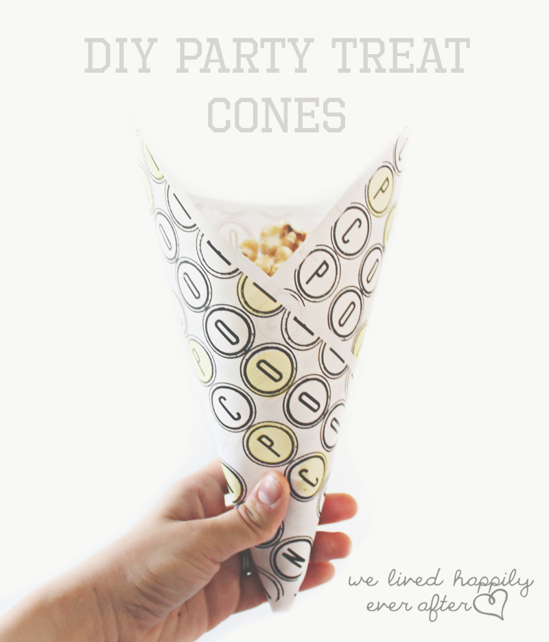 Popcorn Cone Tutorial {Plus Free Printables} We Lived Happily Ever