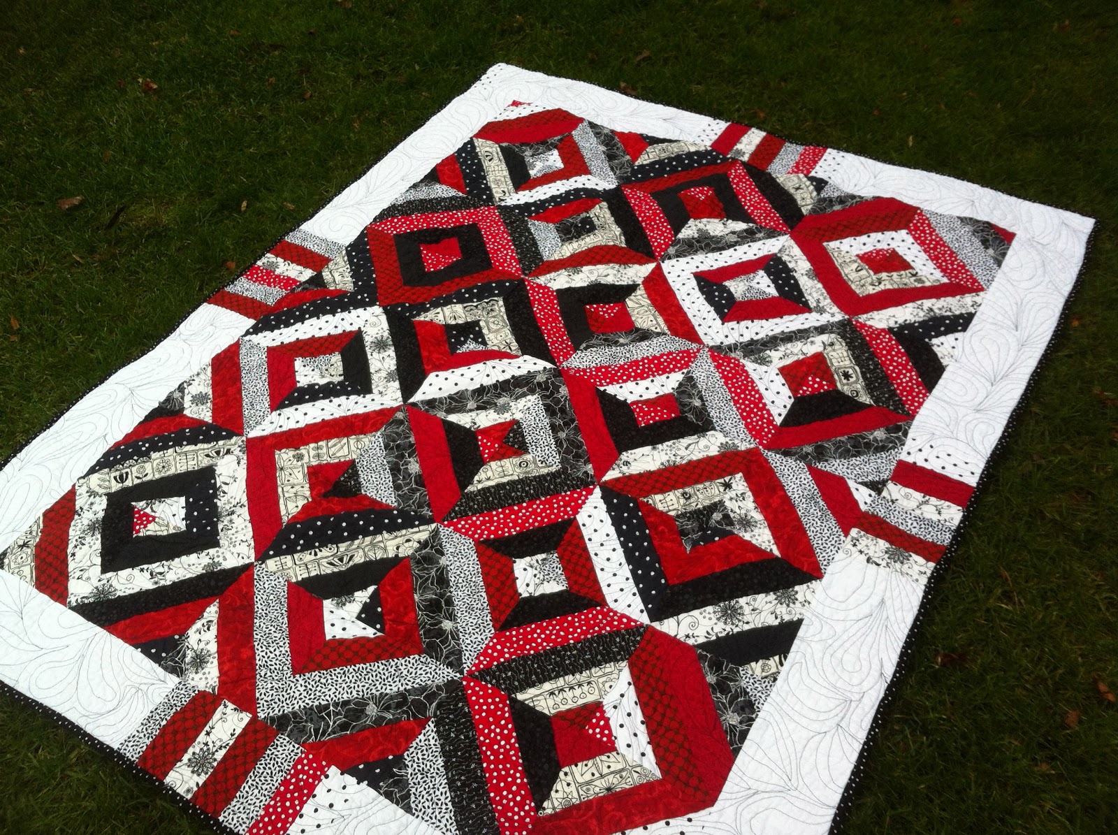 A Moment of Whimsy Strip pieced quilt