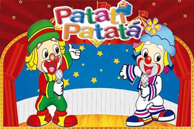 Painel de impressão digital para a decoração do Patatí Patatá