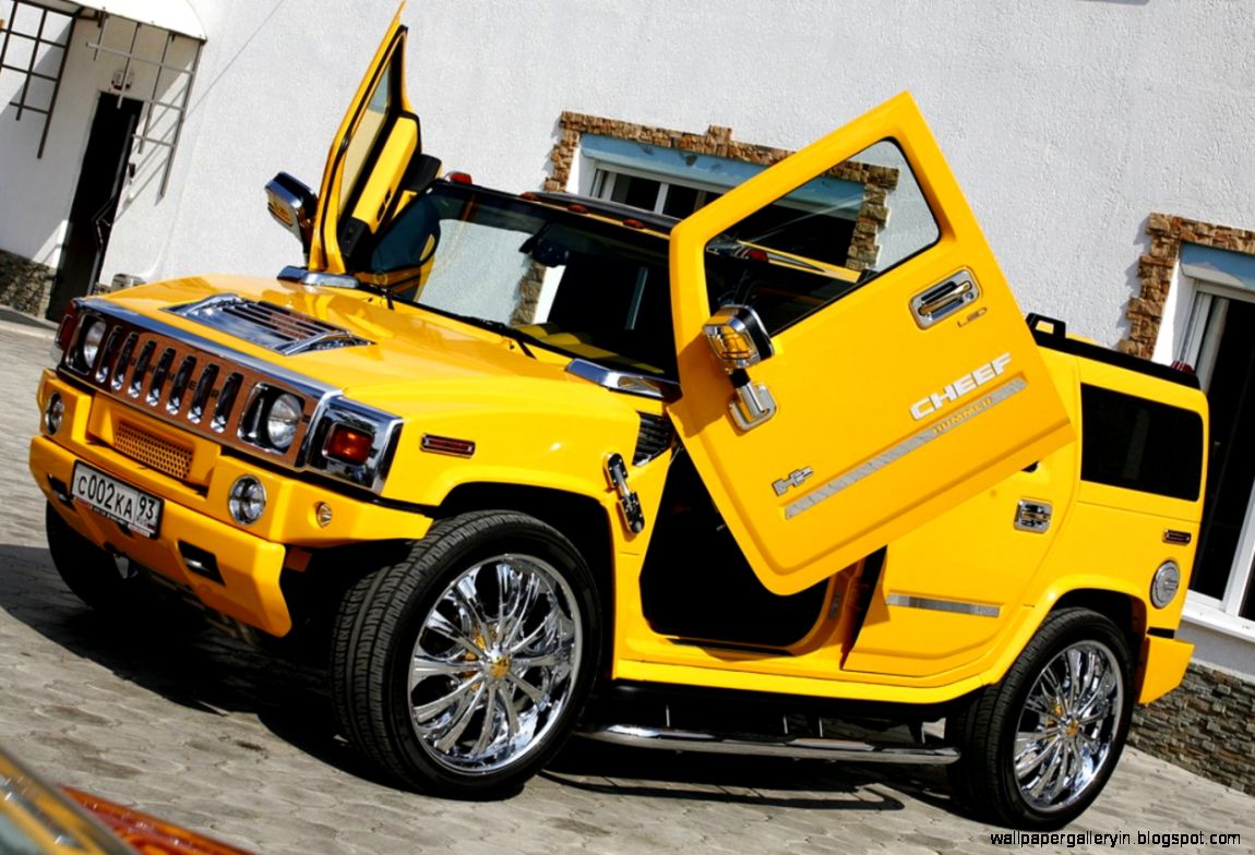 Awesome Cool Yellow Hummer H2 Awesome Cool Yellow Hummer H2
