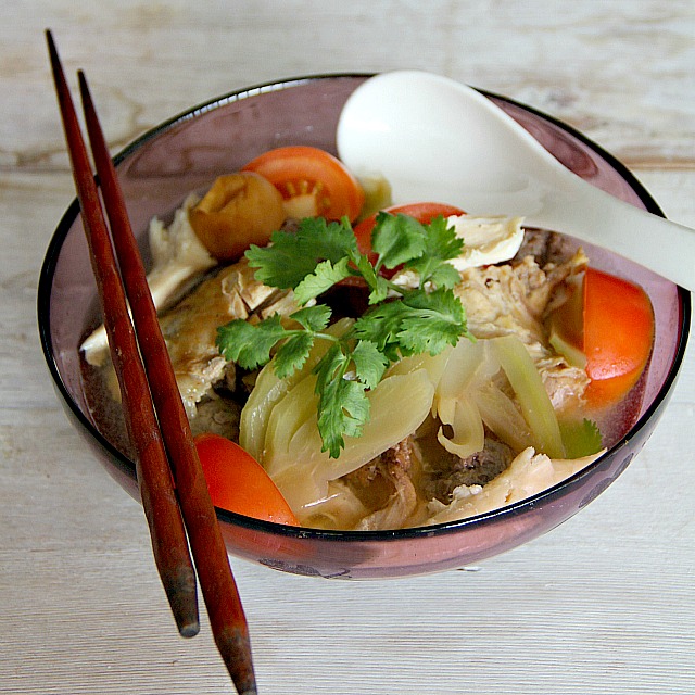singapore shiok! turkey and kiam chye soup (turkey and salted mustard