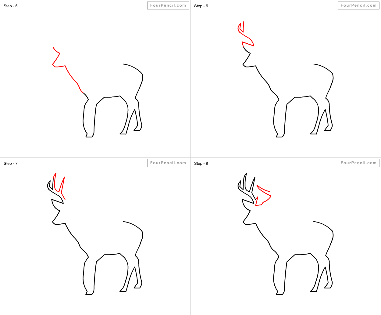 Fpencil: How to draw Deer for kids step by step