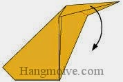 Bước 7: Kéo và gấp lớp giấy xuống dưới. Bước 7: Kéo và gấp lớp giấy xuống dưới.