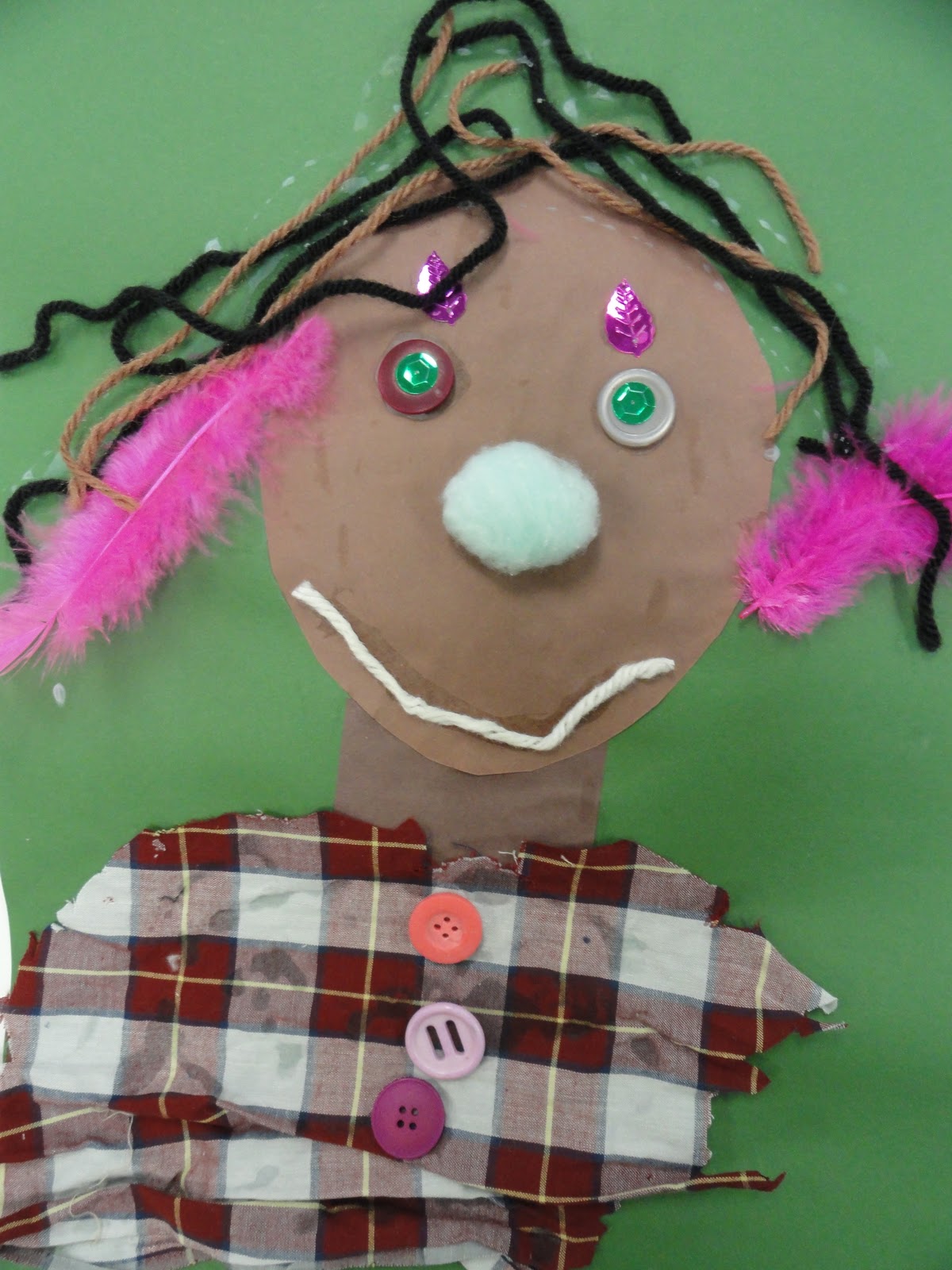 Splats, Scraps and Glue Blobs: Kindergarten Self-Portrait Collage