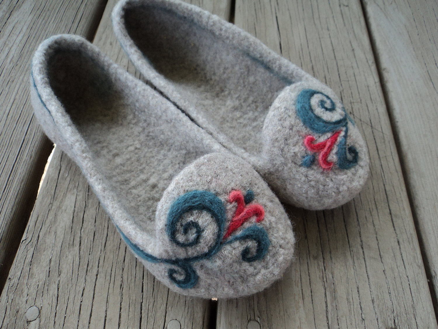 Wool and Whims New Summer Needle Felted Slippers