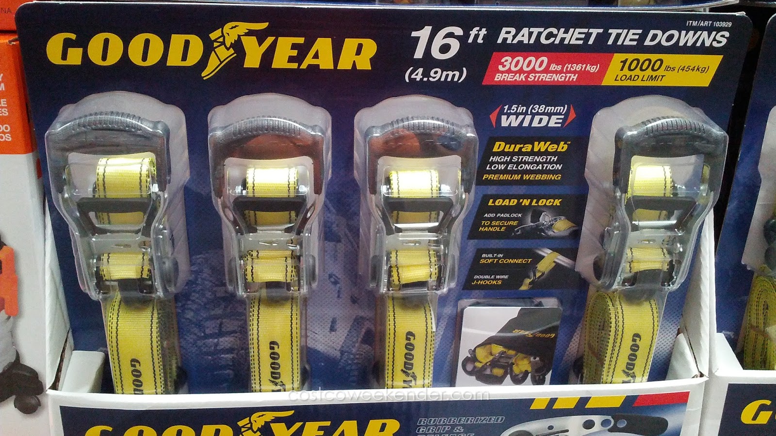 Goodyear Ratcheting Tie Downs (4Pack) Costco Weekender