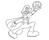 #12 Luigi Coloring Page