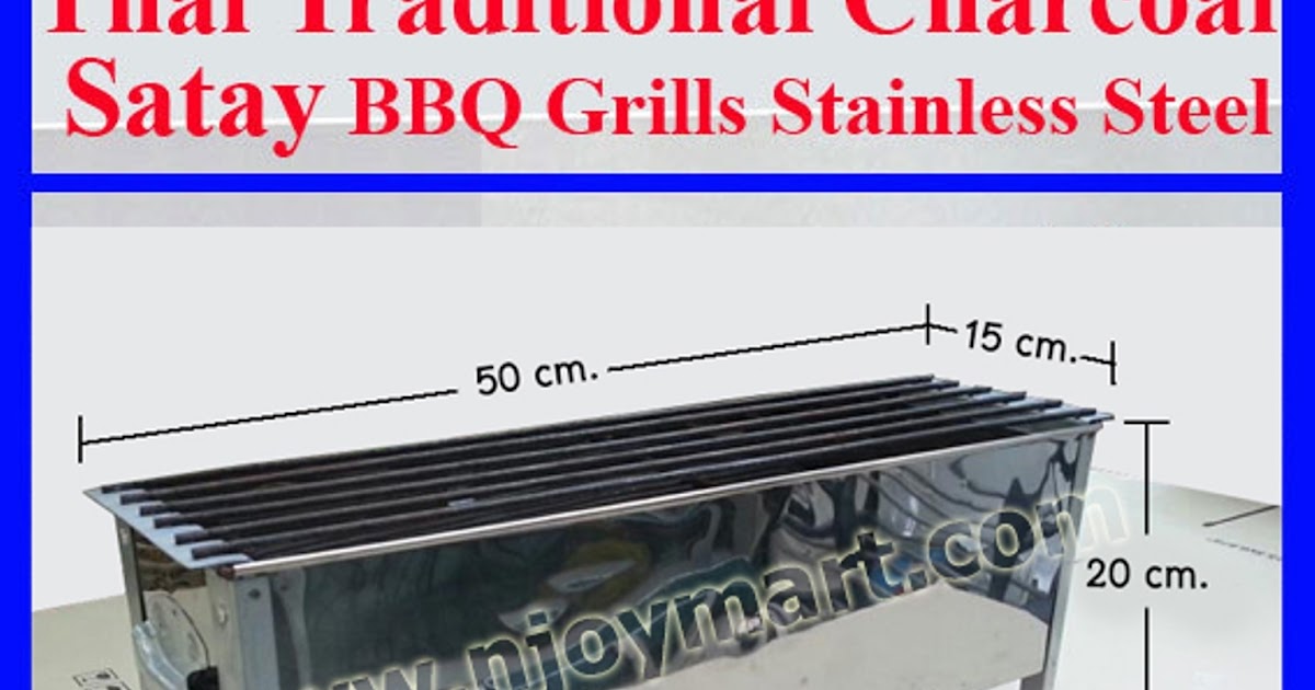 Thai Traditional Charcoal Satay BBQ Grills Stainless Steel No. 20 Thai Origin Stuff on Sale