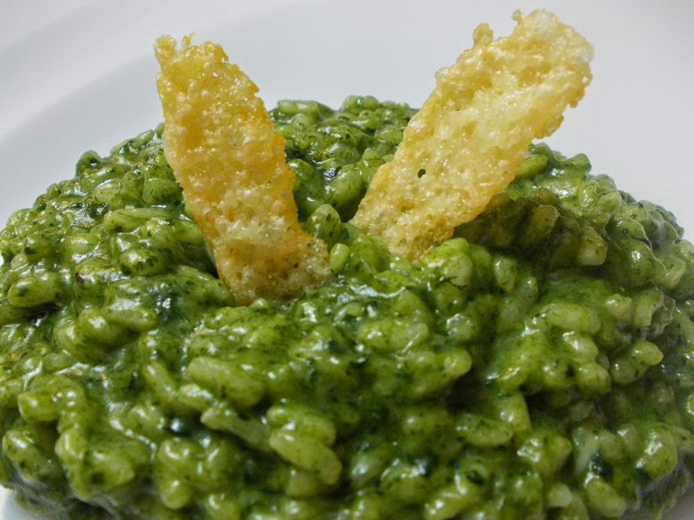 Risotto Con Espinacas Y Queso Ahumado
