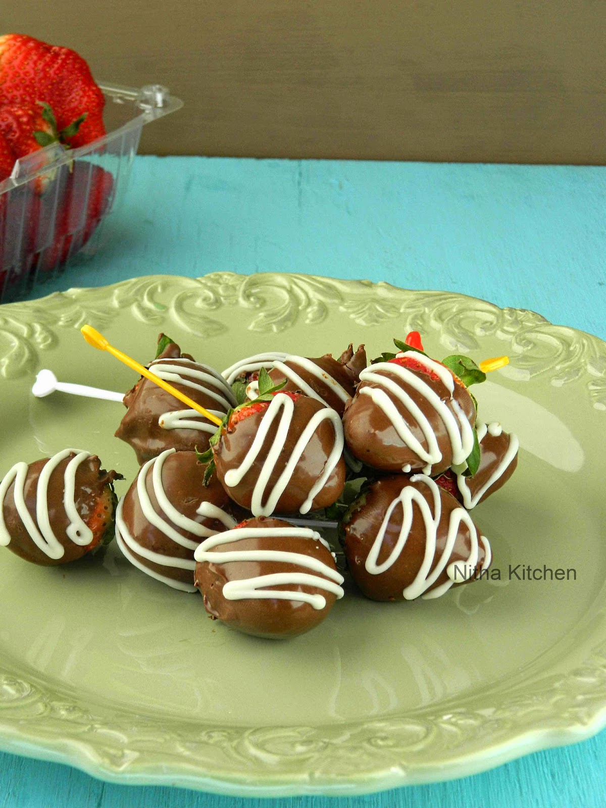 Nitha Kitchen ChocolateCovered Strawberries Recipe Strawberries