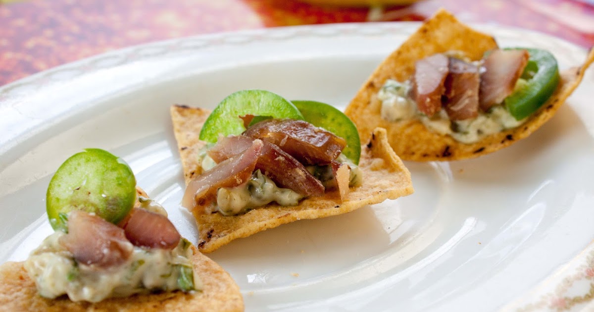 Fat and Happy Blog Mahi Mahi Appetizers Smoked fish on tortilla chip