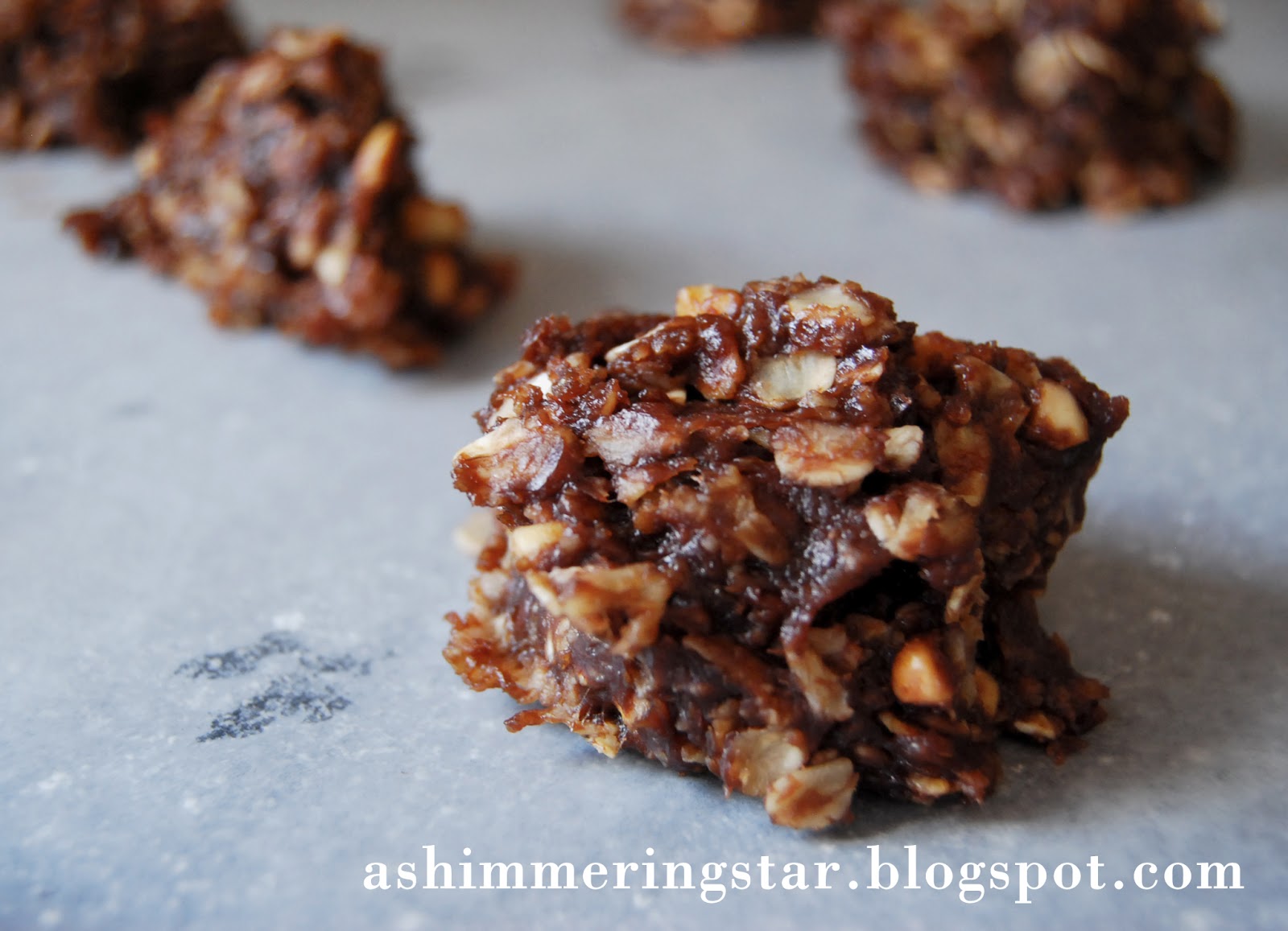 a Shimmering Star Healthier No Bake Cookies