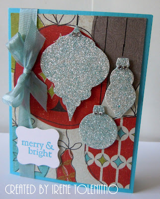 Chit Chats and Crafts : Christmas/Holiday Card #14 - Glittery Ornaments
