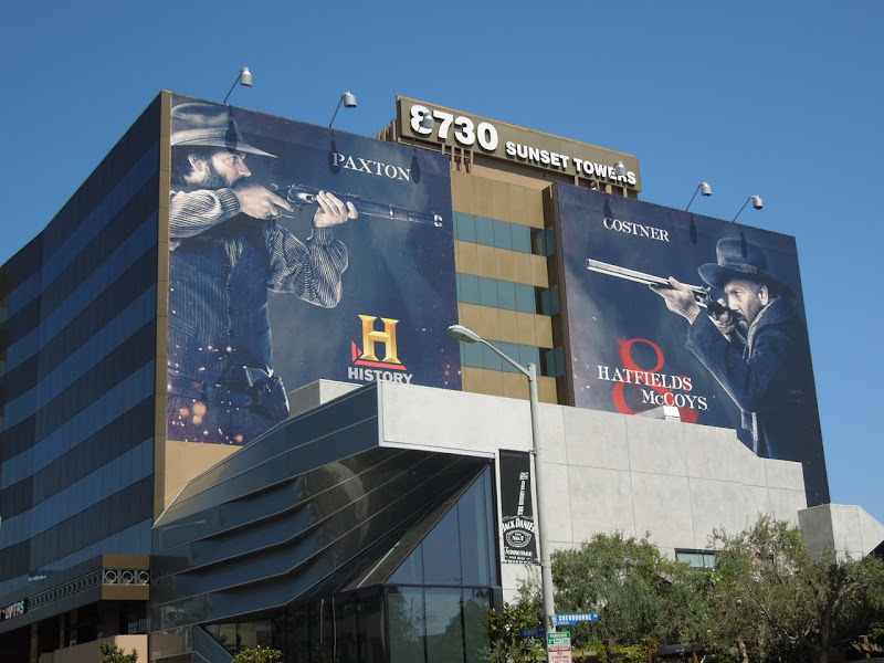 Giant Hatfields and McCoys History Channel billboards Sunset Strip Hatfields McCoys History Channel billboards Sunset Strip