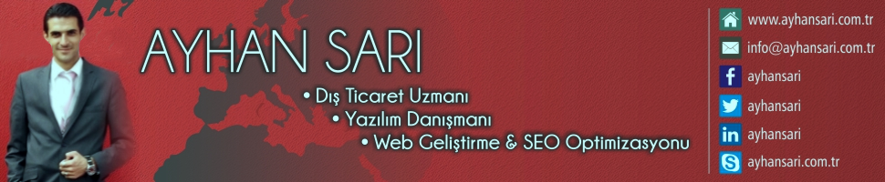 Ayhan Sarı - Dış Ticaret Uzmanı - Web Geliştirme ve Google Optimizasyonu