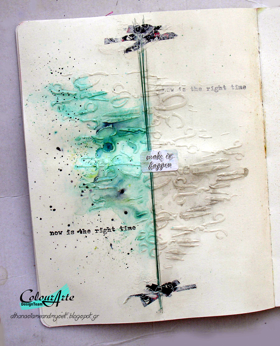 Me and myself... make it happen simple art journal page