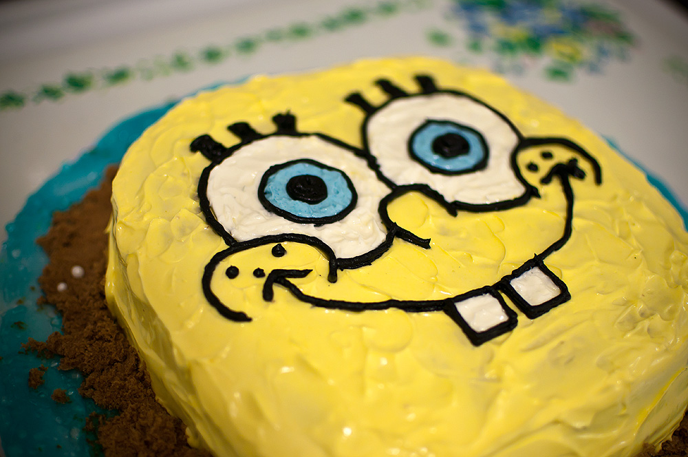 Spongebob Cake! Chicky Treats Baking Cake Recipes, Cookies