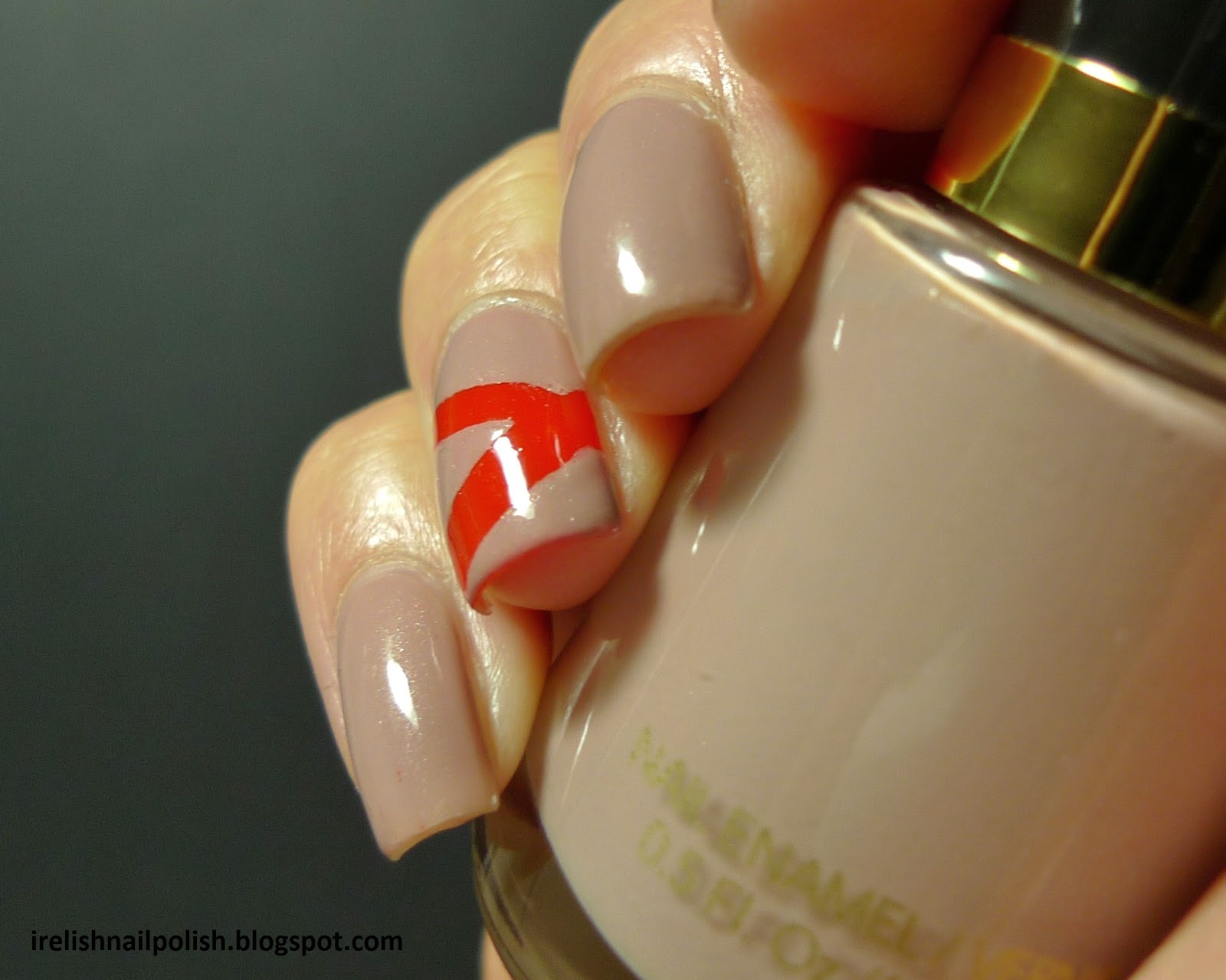 I Relish Nail Polish! Tape Mani with Revlon 705 Gray Suede