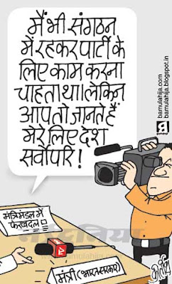 indian political cartoon, congress cartoon, upa government, ministers, parliament