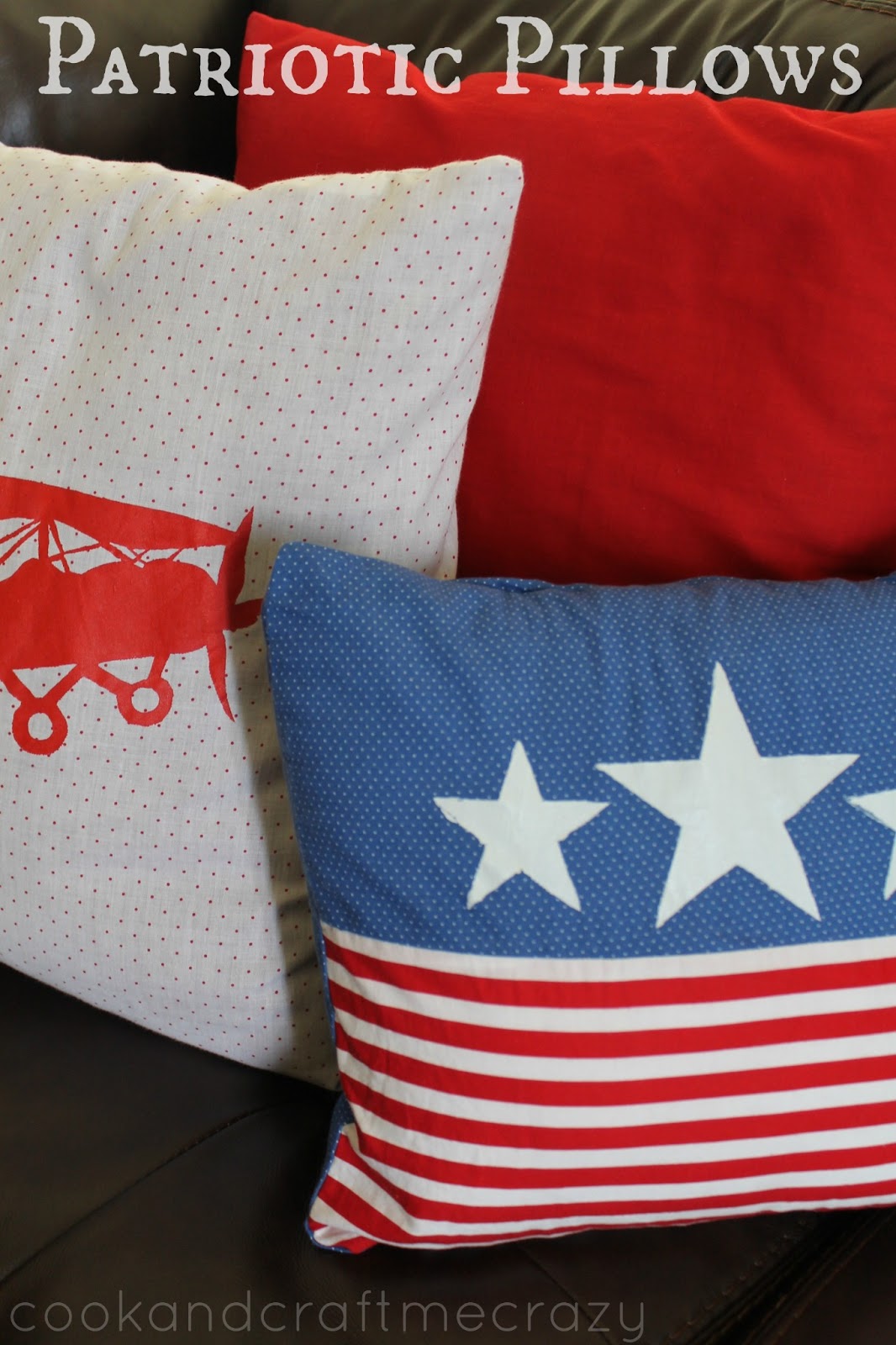 Cook and Craft Me Crazy Patriotic Pillows