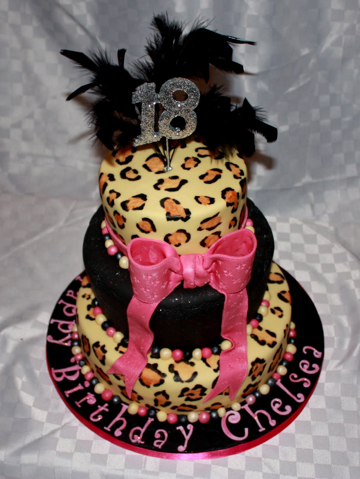 Xtra Special Cakes 18th Birthday Leopard skin cake