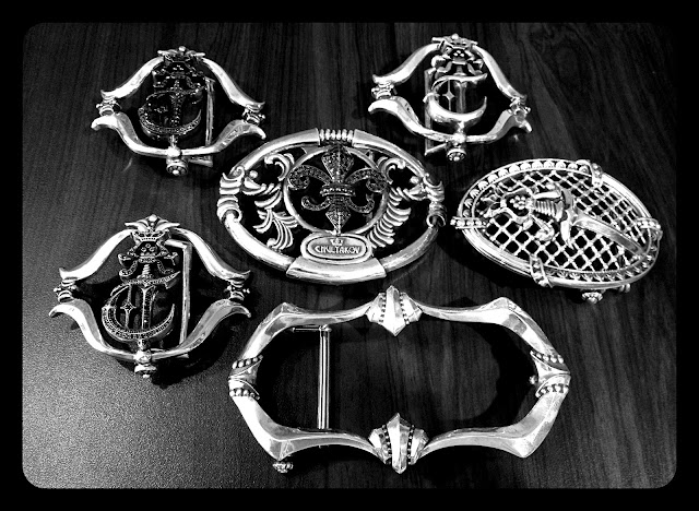 Gothic Designer Jewelry Diamond Silver Belt Buckle