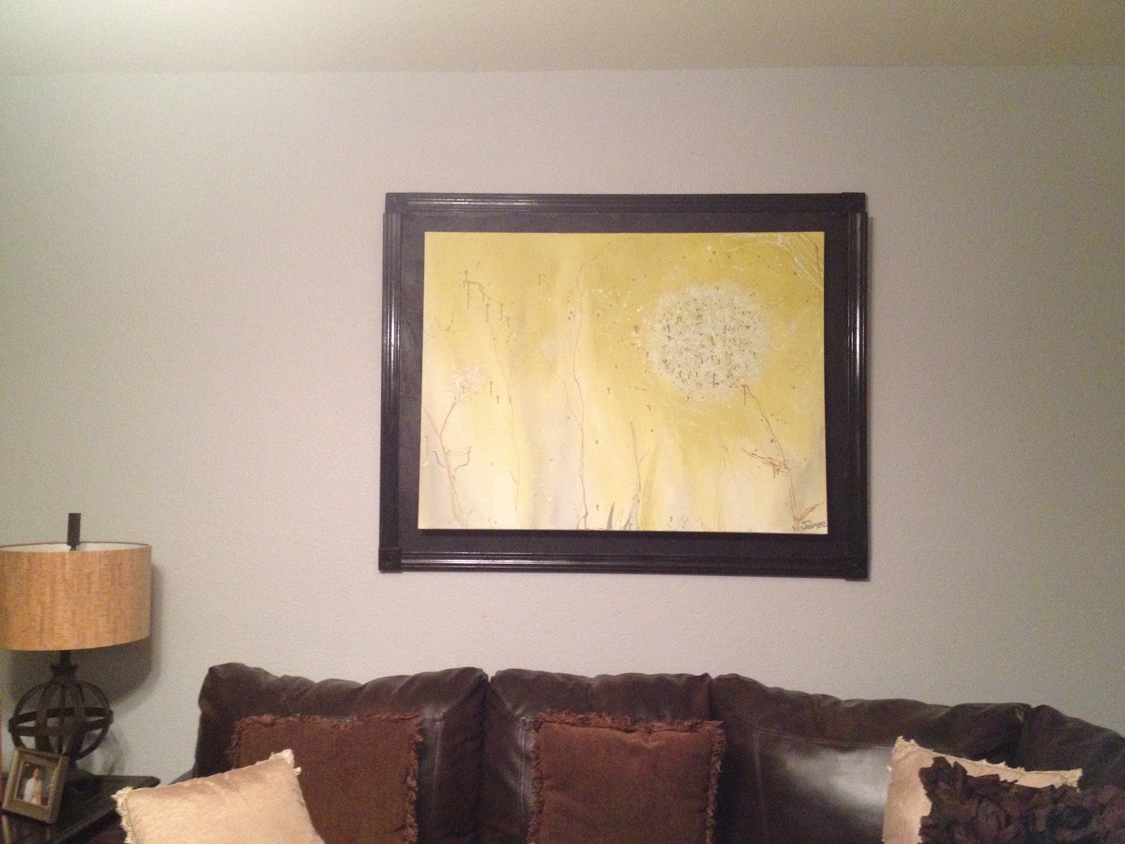 Weigle Wed and Southern Bred DIY large scale faux frame for stretched