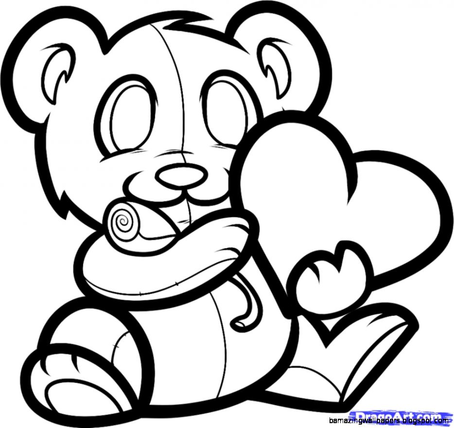 How to Draw a Valentines Bear Valentine Bear Step by Step How to Draw a Valentines Bear Valentine Bear Step by Step
