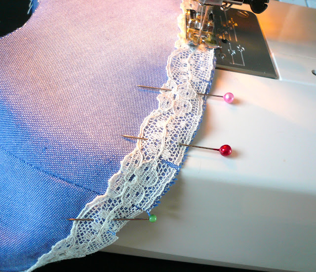 Handmade Jane Tutorial How to apply a lace trim to a Peter Pan collar