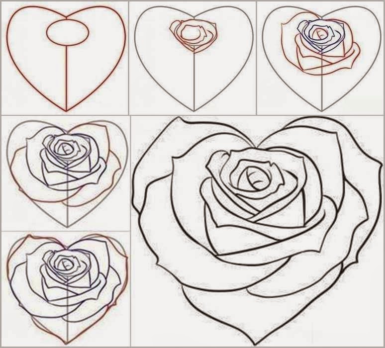 DIY Draw a Rose from a Heart DIY Craft Projects