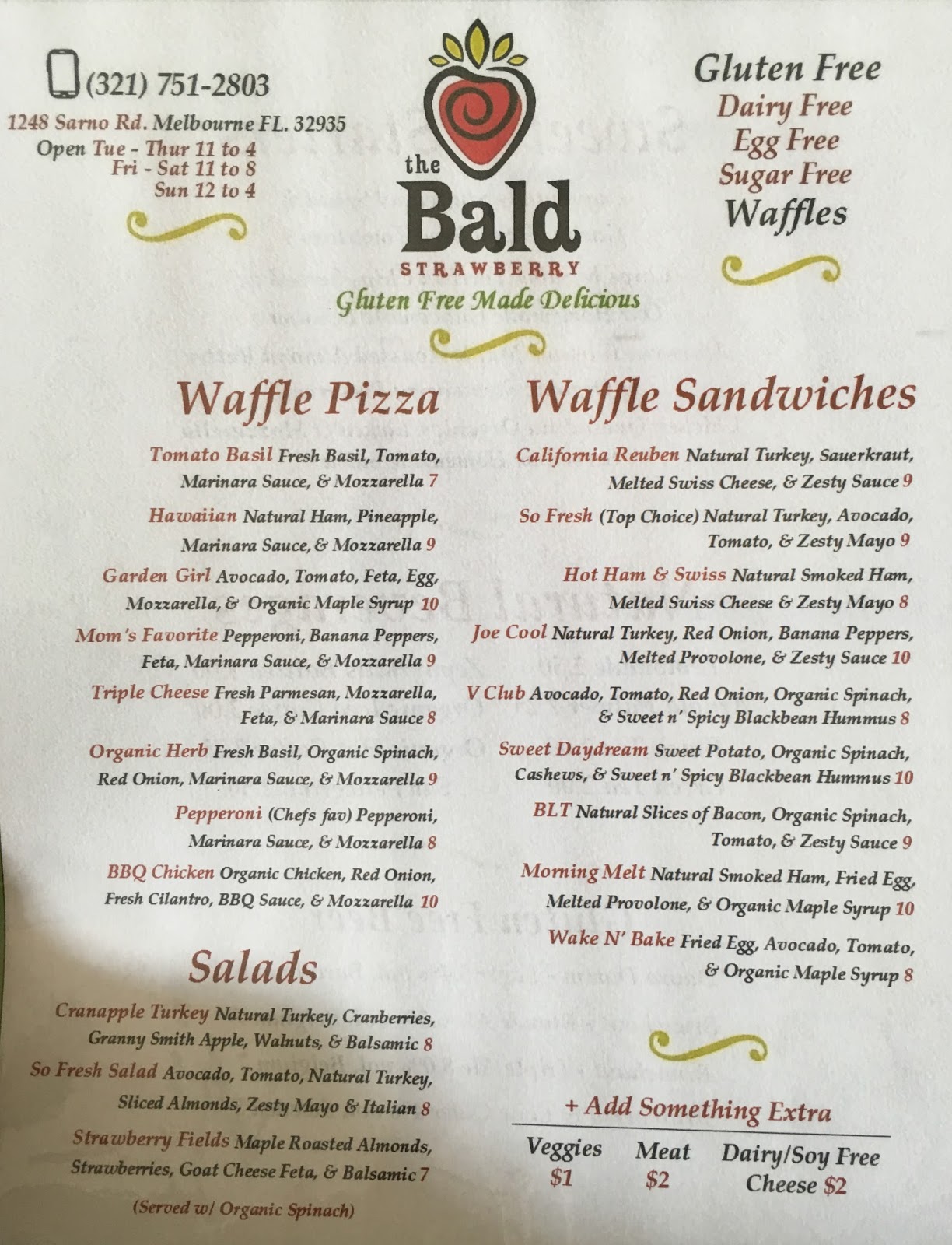 Alexis's Gluten Free Adventures The Bald Strawberry Melbourne, Florida