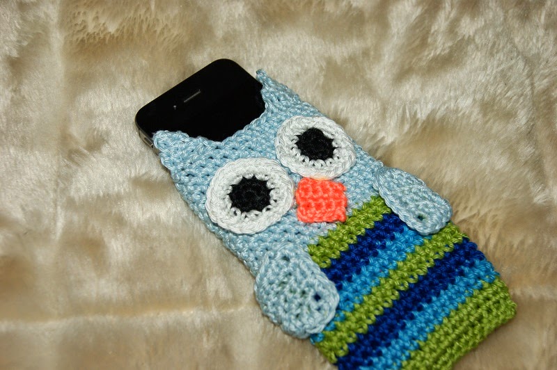 Heklet Ugle Med Julehatt