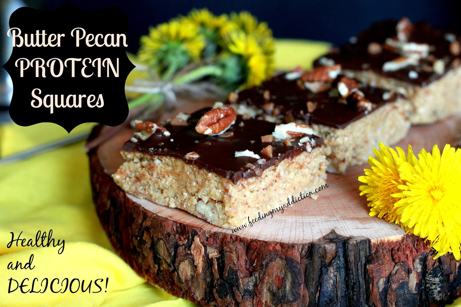 Feeding My Addiction Butter Pecan Protein Squares