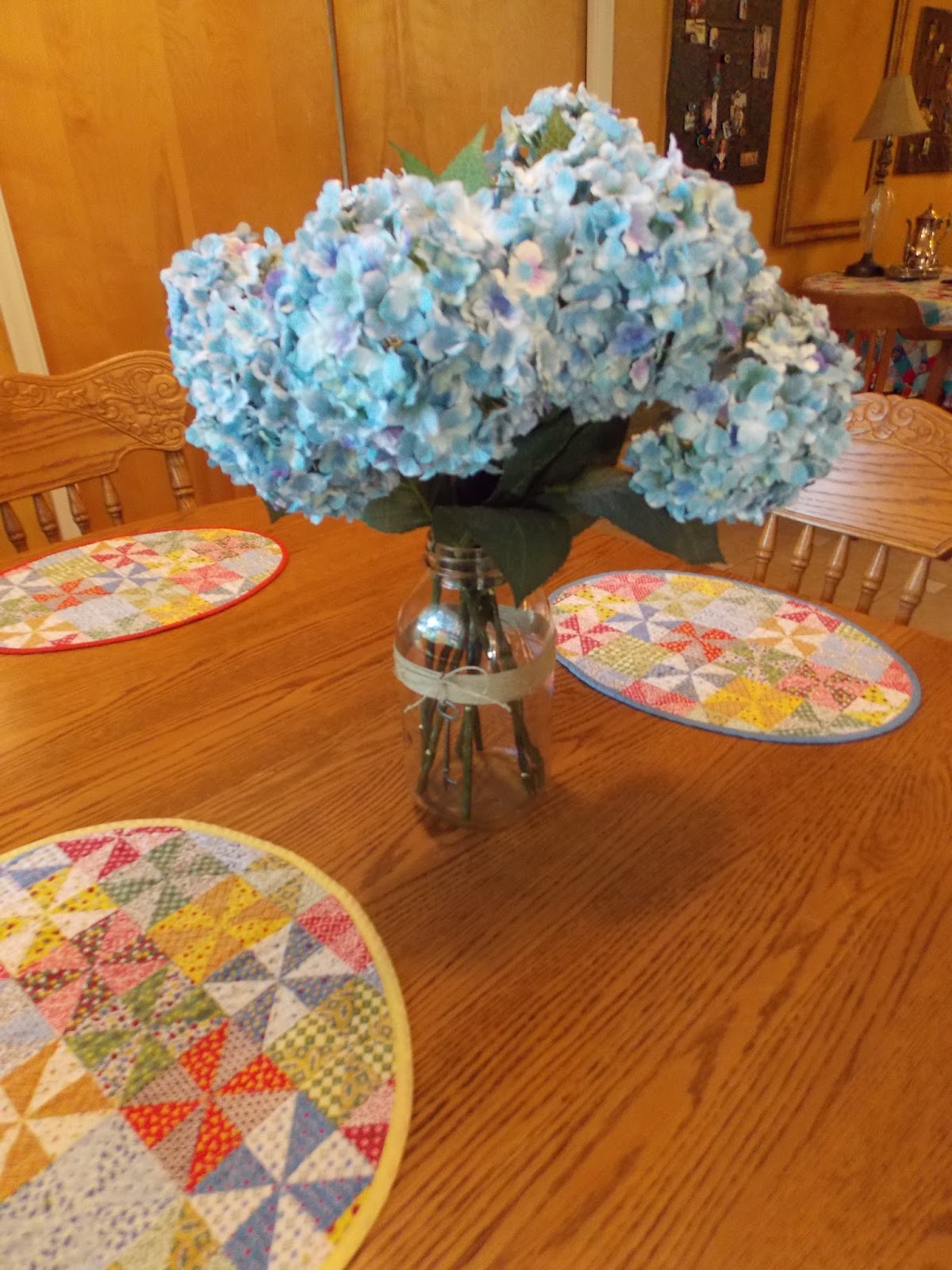 Keep Calm and KERRI On Ball Jar Silk Flower Arrangement