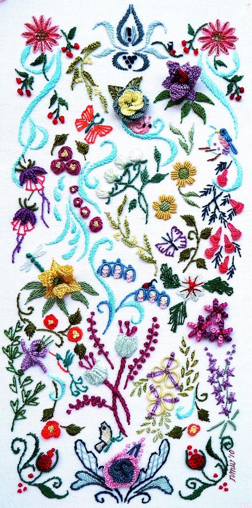 Rosaliewakefieldmillefiori optical illusions in brazilian embroidery Rosaliewakefieldmillefiori optical illusions in brazilian embroidery