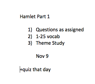 Hamlet Pt 1