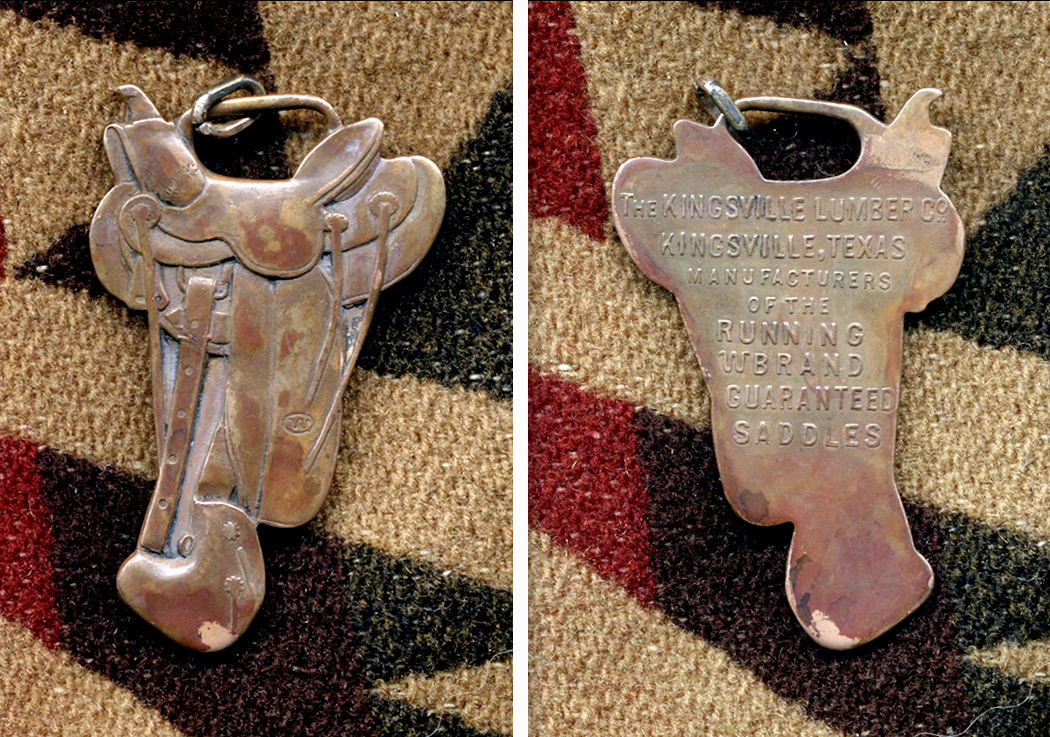 A drifting cowboy King Ranch 'Running W' Saddle Watch Fob
